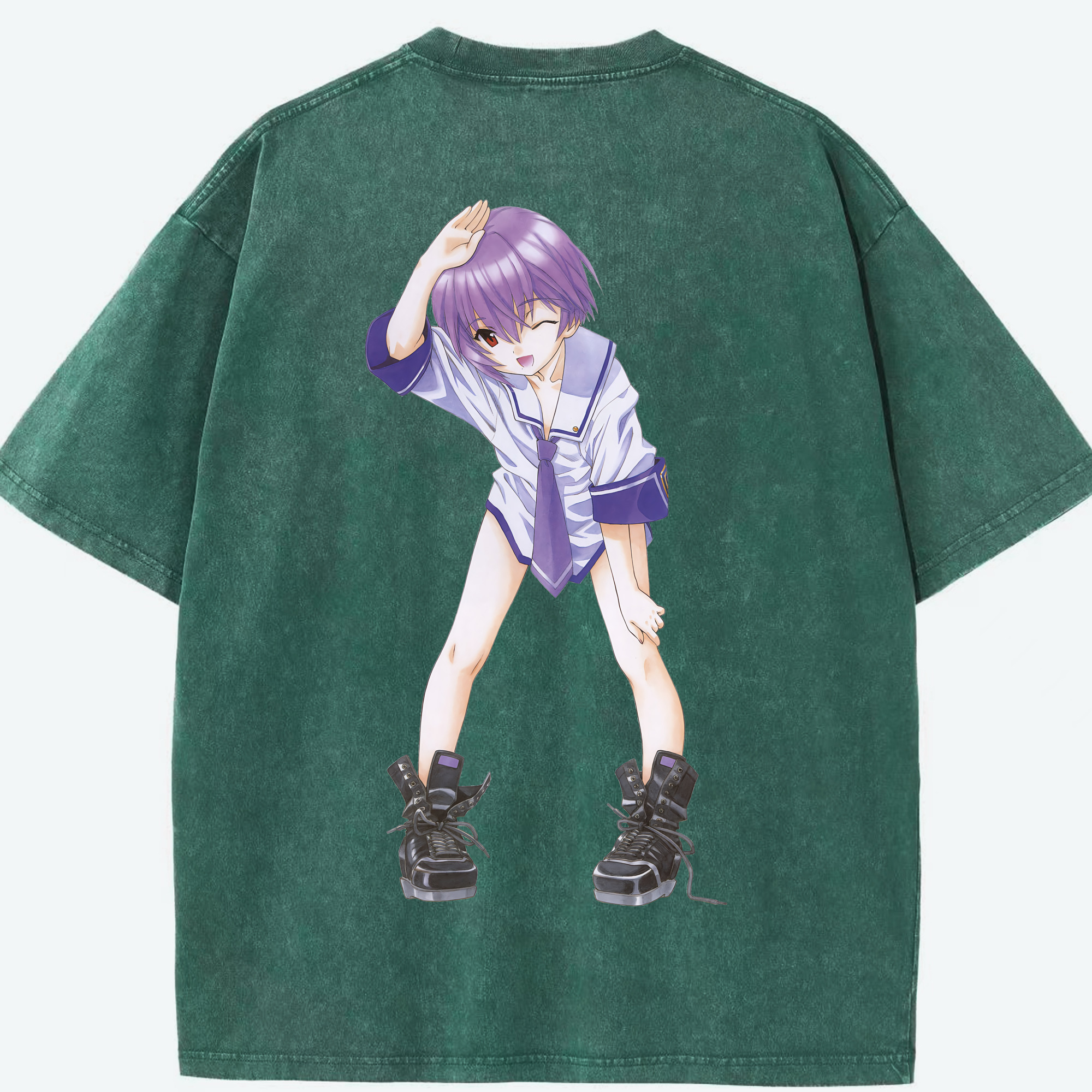 （画像用） EVA 新世紀エヴァンゲリオン 綿100% ヴィンテージ風 半袖Tシャツ（背面プリント）